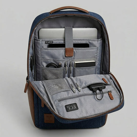 Denim Executive Laptop Backpack